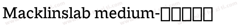Macklinslab medium字体转换